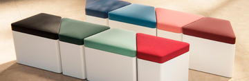 NISEKO - Plate stool with integrated cushion by Made Design - view 3